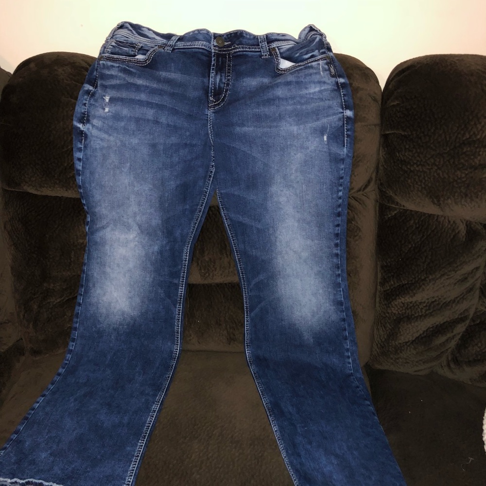 Silver Flare Jeans